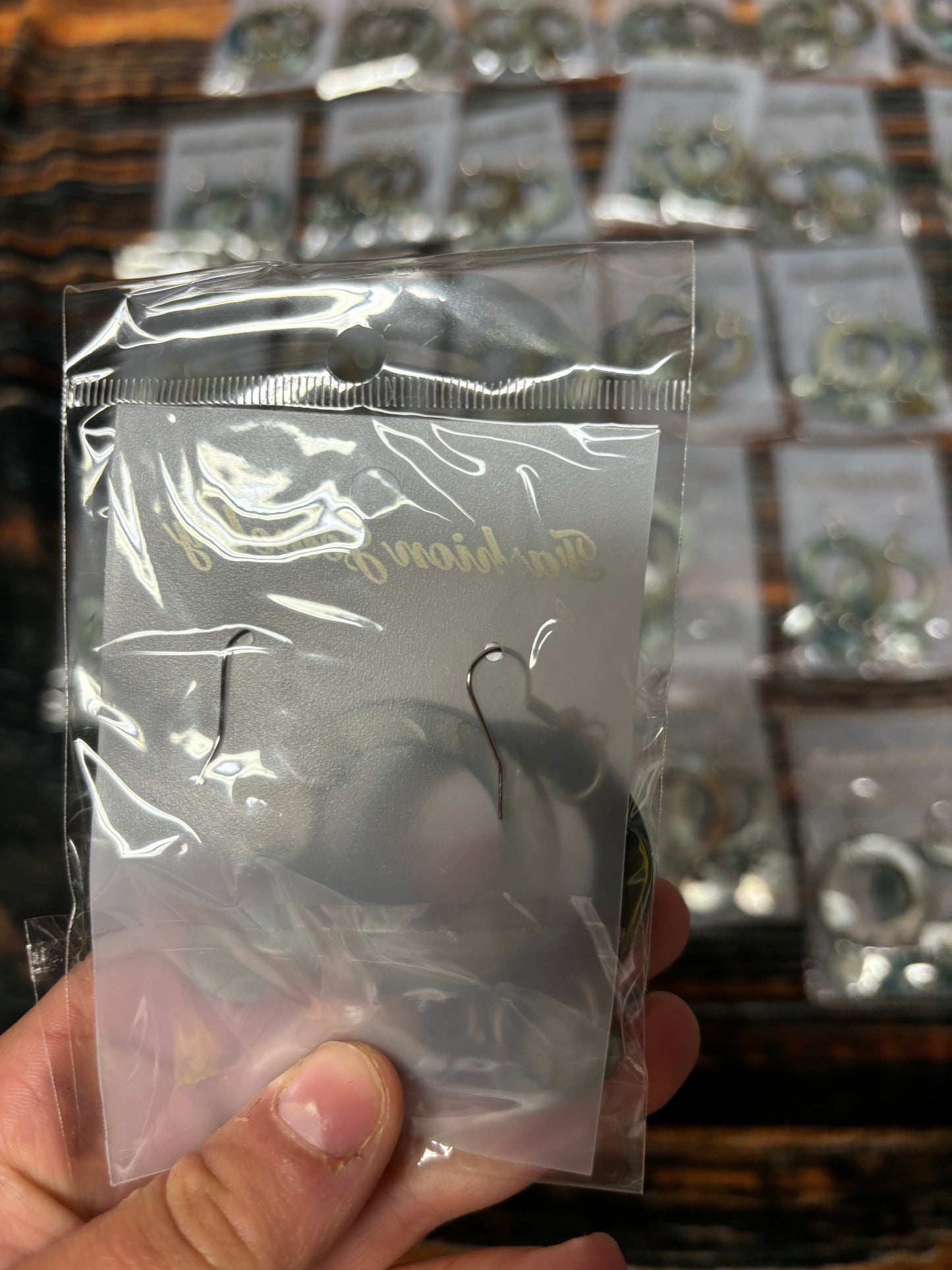 50 Blue Abalone Hoop Earrings