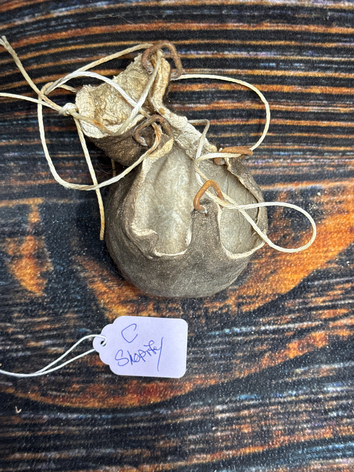 Buffalo scrotum real Bison Ball bag oddity nutsack gag gift winter bag art Odd man cave cabin decor conversation piece hide nut sack rare (Copy 2)