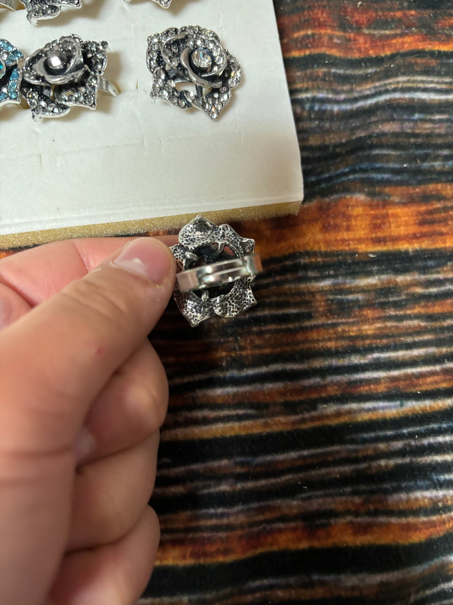 50 Adjustable Crystal Rose Ring
